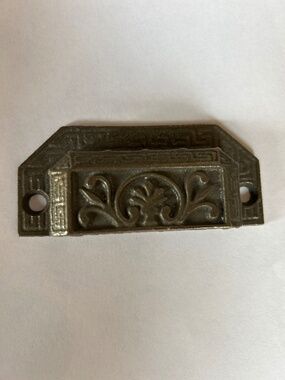 Old World antique style cast iron bin pull
